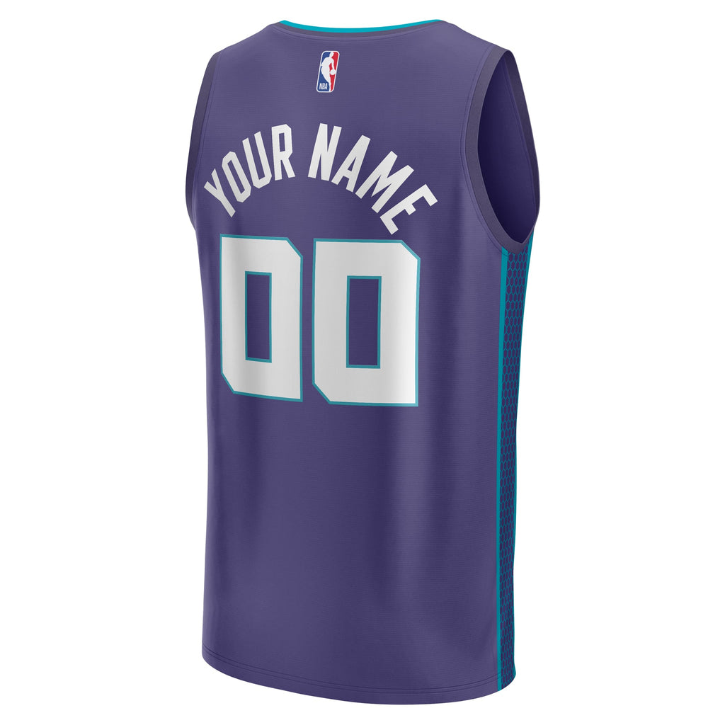 Charlotte Hornets Fanatics Purple Fast Break Custom Jersey - Statement Edition for Men product image 4, provided for visual