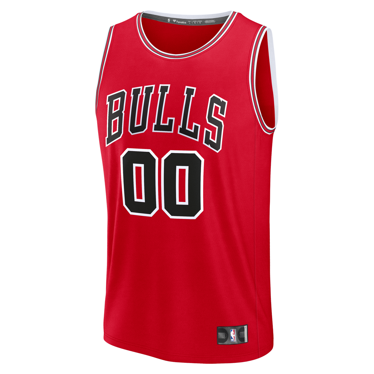 Chicago Bulls Fanatics Red Fast Break Custom Jersey - Icon Edition for Men product image 3, provided for visual reference