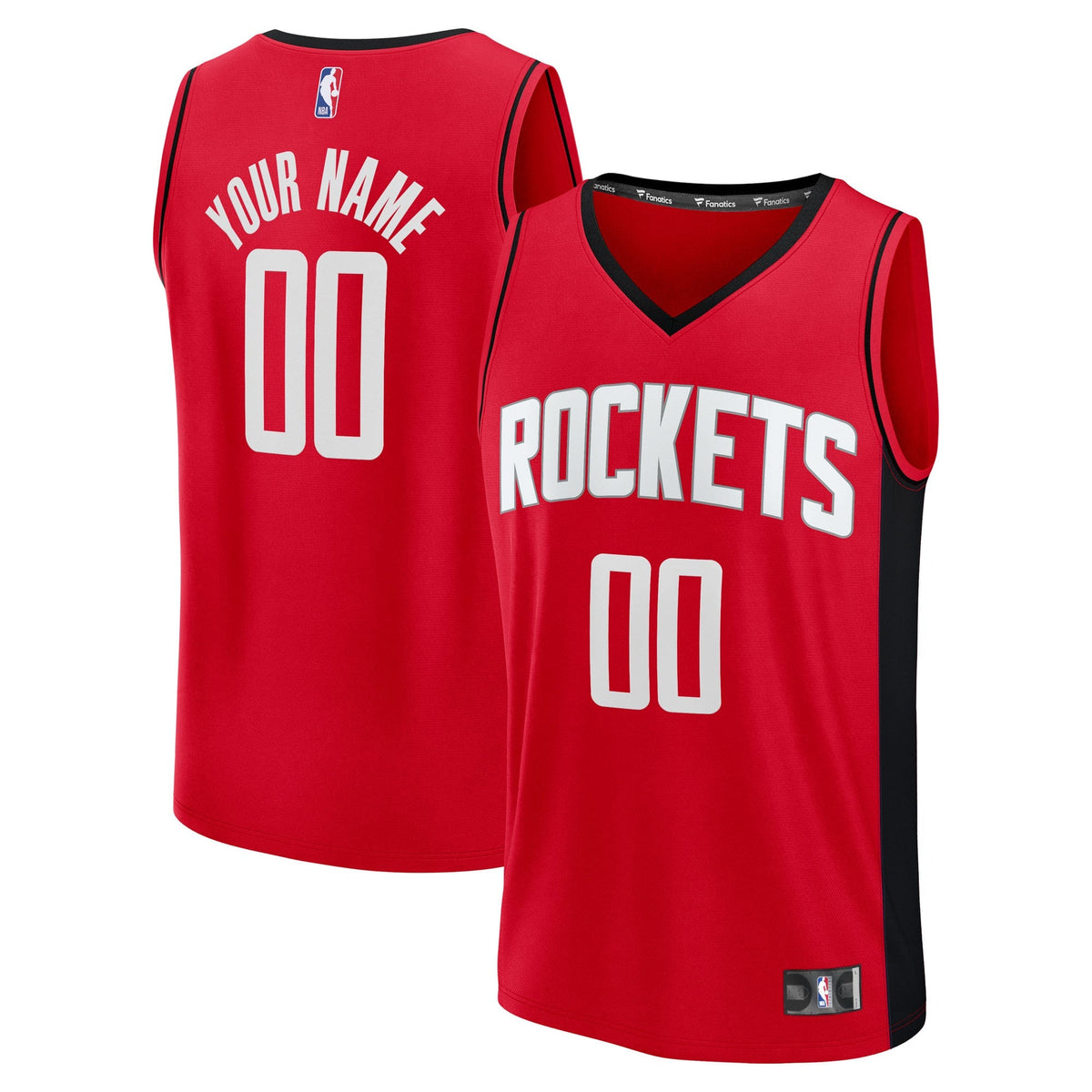 Houston Rockets Fanatics Red Fast Break Custom Jersey - Icon Edition for Men product image 1, provided for visual reference
