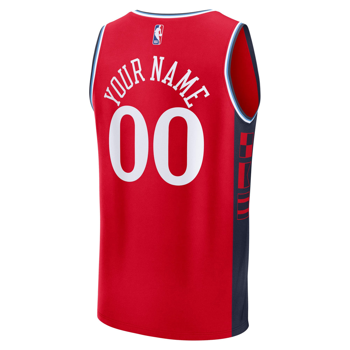 LA Clippers Fanatics Red Fast Break Custom Jersey - Statement Edition for Men product image 4, provided for visual reference