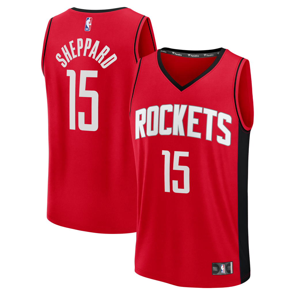 Houston Rockets Reed Sheppard Fanatics Red Fast Break Replica Jersey - Icon Edition for Men product image 2, provided for
