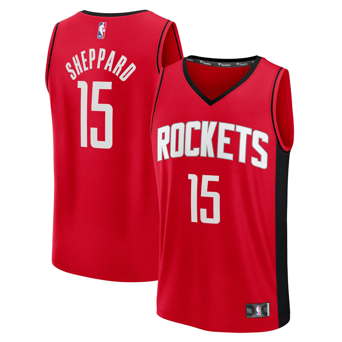 Houston Rockets Reed Sheppard Fanatics Red Fast Break Replica Jersey - Icon Edition for Men product image 2, provided for