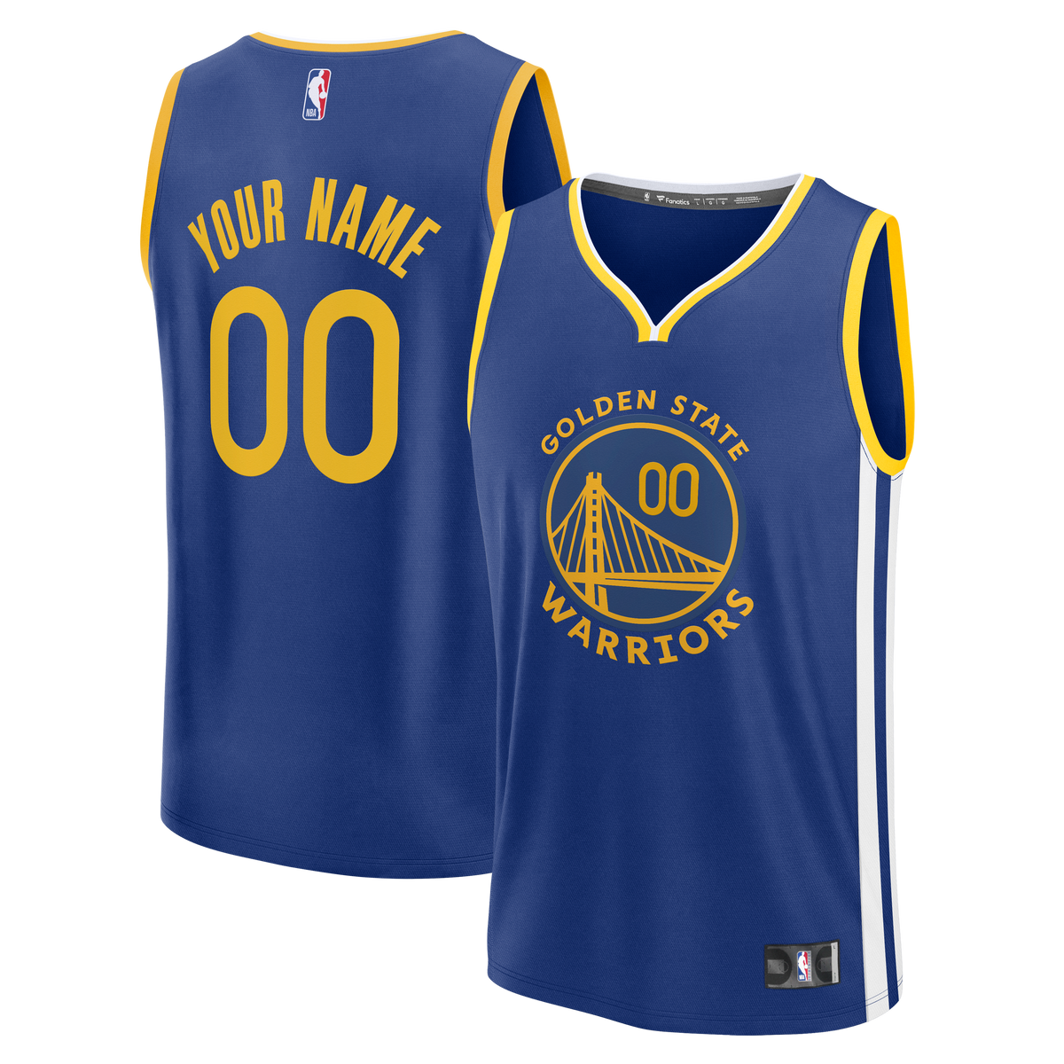 Golden State Warriors Fanatics Royal Fast Break Custom Jersey - Icon Edition for Men product image 1, provided for visual