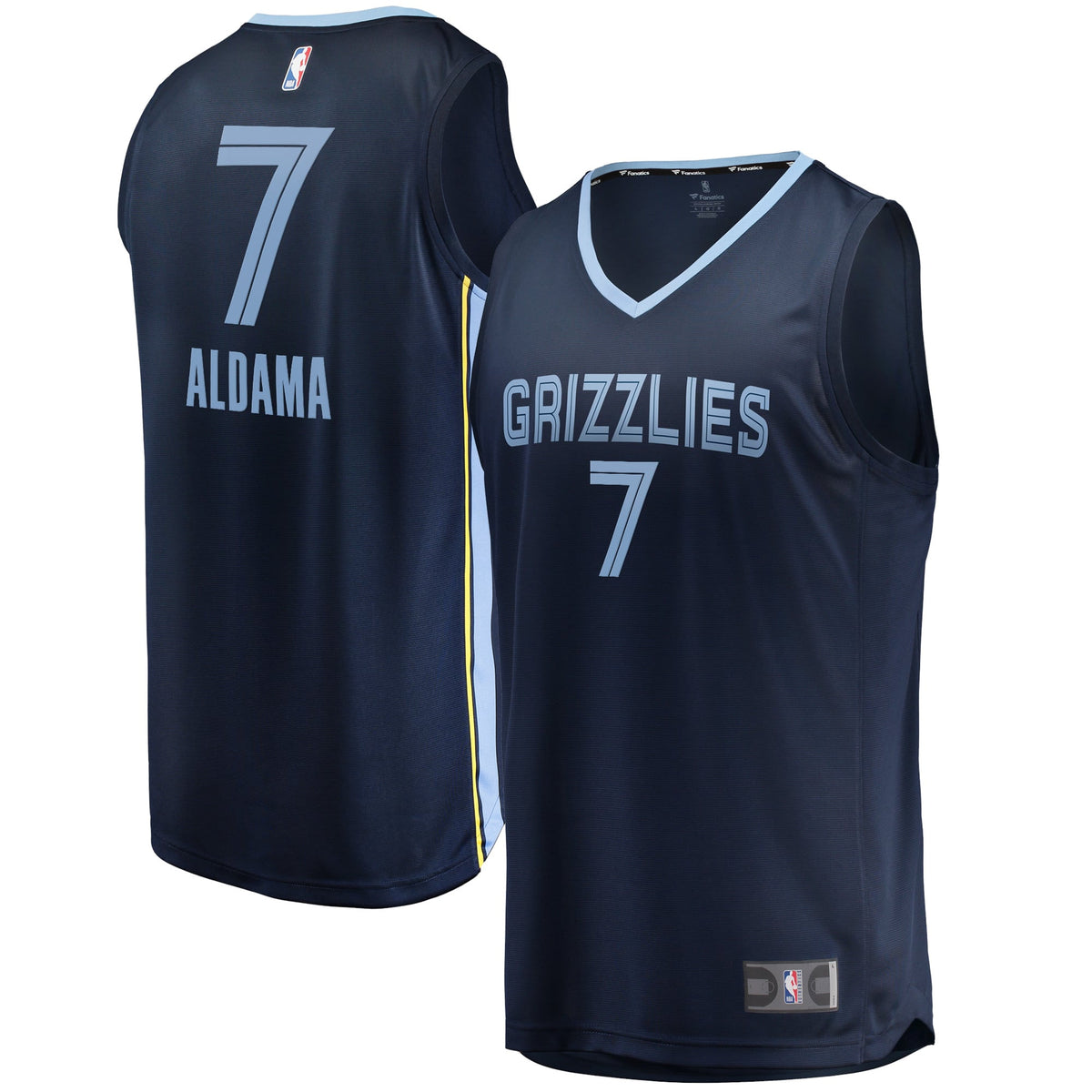 Memphis Grizzlies Santi Aldama Fanatics Navy Fast Break Replica Jersey - Icon Edition for Men product image 1, provided for