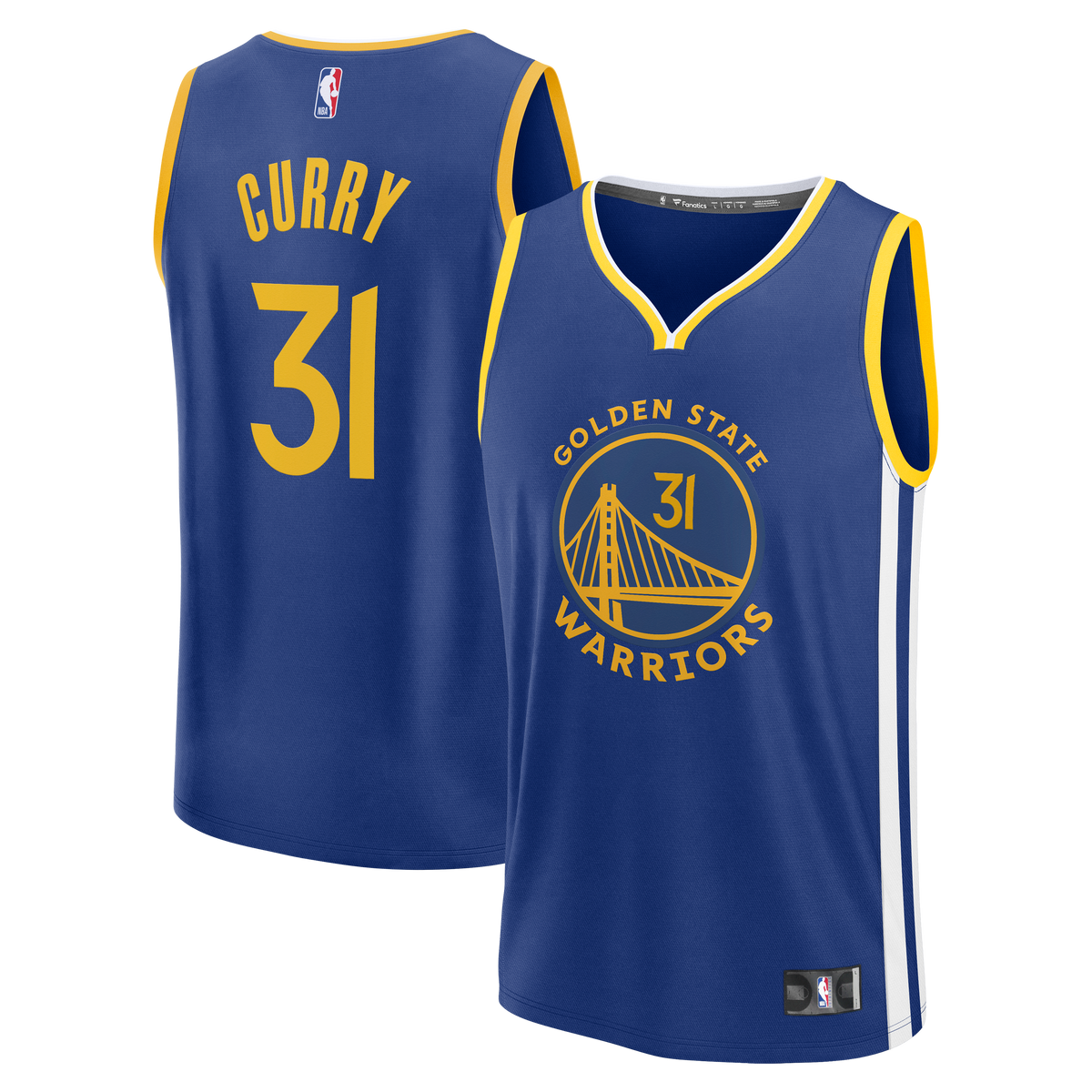 Golden State Warriors Seth Curry Fanatics Blue Fast Break Replica Jersey - Icon Edition for Men product image 2, provided