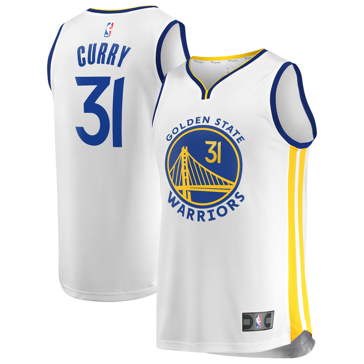 Golden State Warriors Seth Curry Fanatics White Fast Break Replica Player Jersey - Association Edition for Men product image