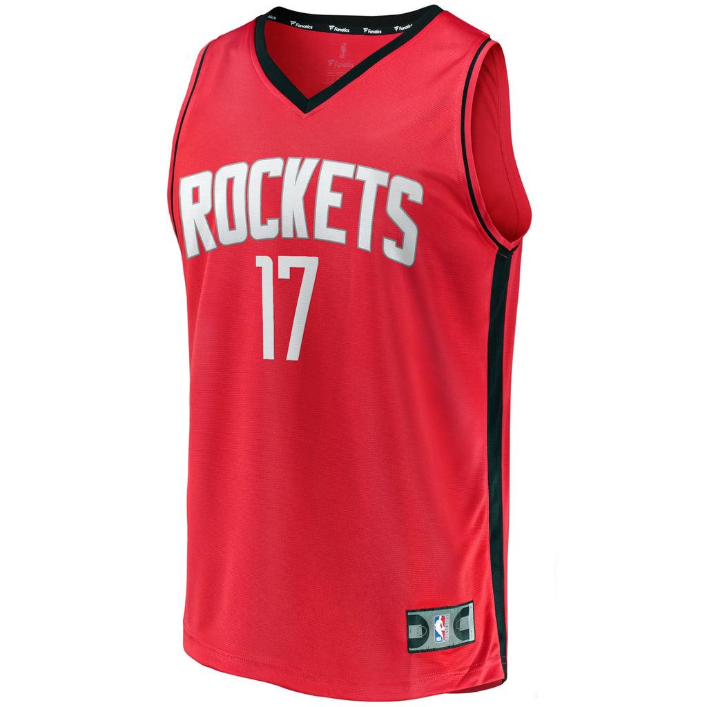 Houston Rockets Tari Eason Fanatics Red Fast Break Replica Player Jersey - Icon Edition for Men product image 3, provided