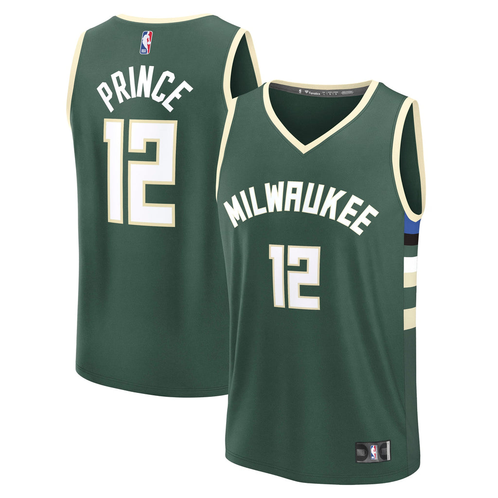 Milwaukee Bucks Taurean Prince Fanatics Hunter Green Fast Break Replica Player Jersey - Icon Edition for Men product image