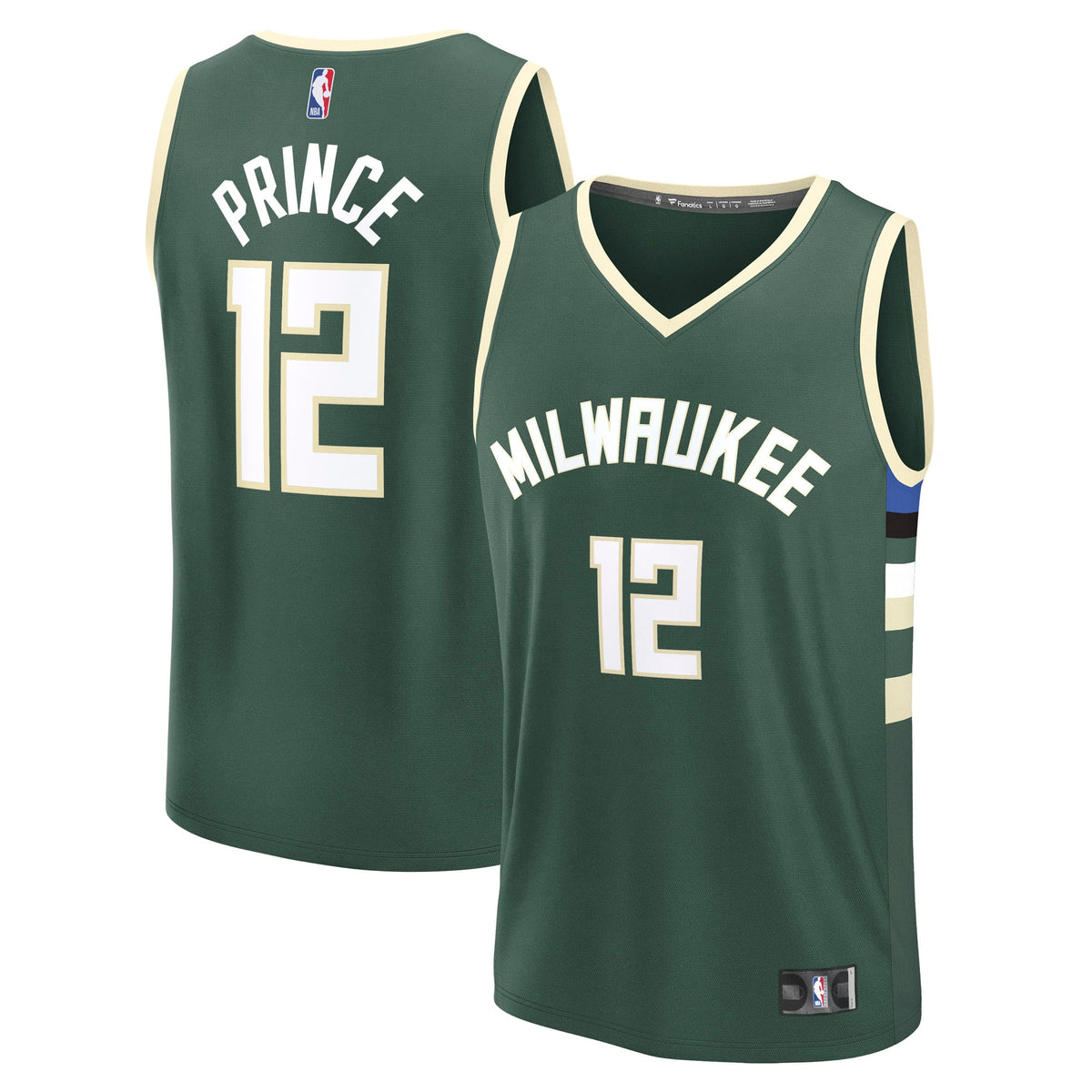 Milwaukee Bucks Taurean Prince Fanatics Hunter Green Fast Break Replica Player Jersey - Icon Edition for Men product image