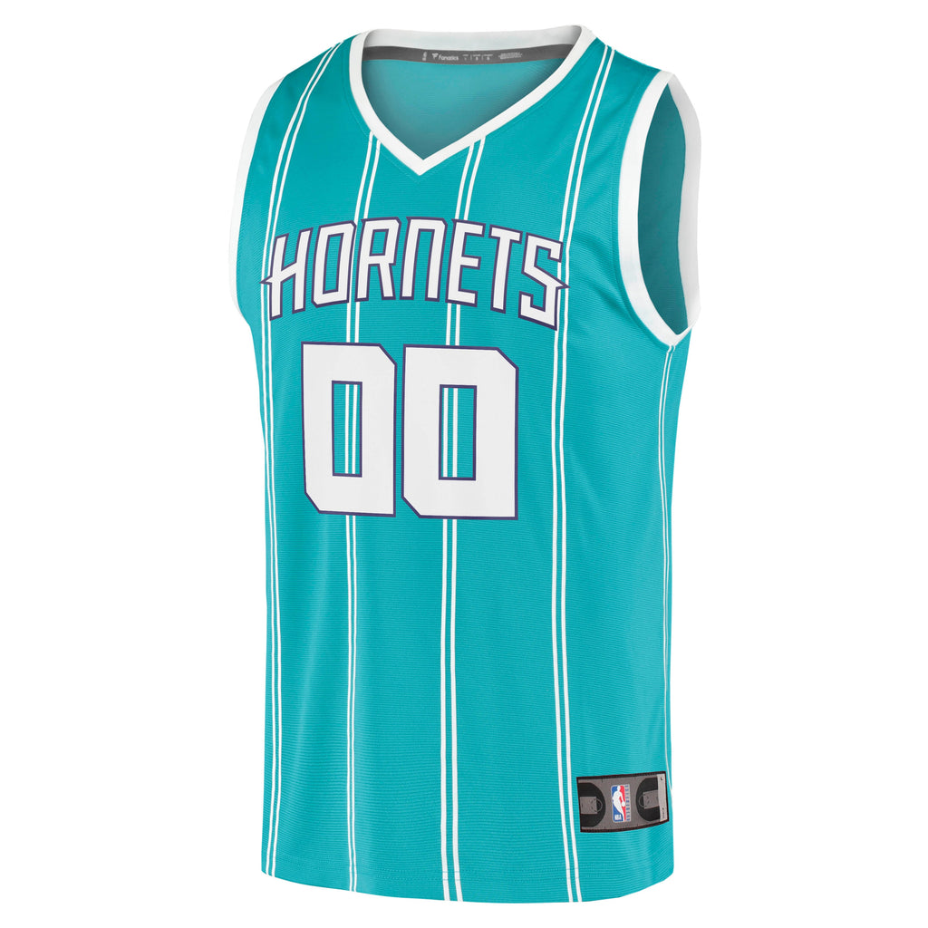 Charlotte Hornets Fanatics Teal Fast Break Replica Custom Jersey - Icon Edition for Men product image 3, provided for visual