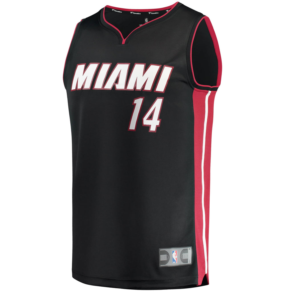 Miami Heat Tyler Herro Fanatics Black Fast Break Replica Jersey - Icon Edition for Men product image 3, provided for visual