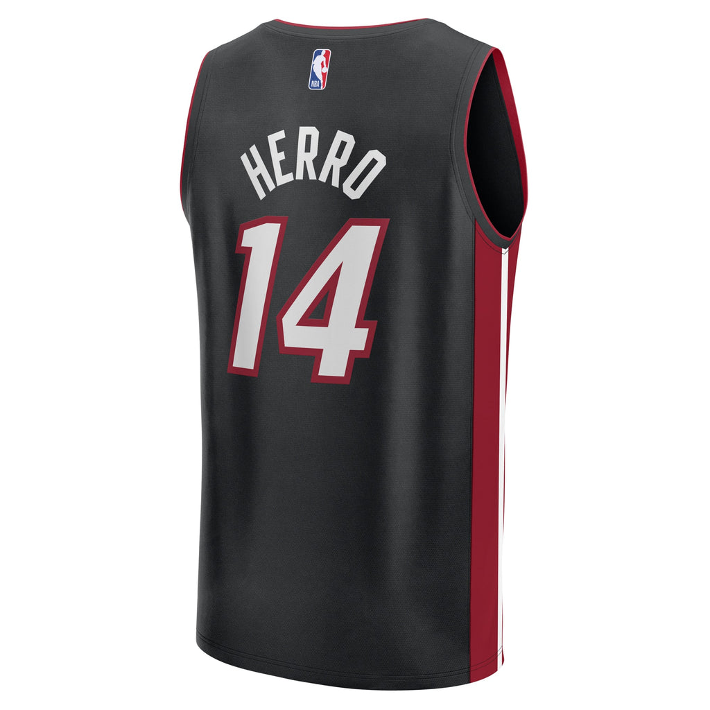 Miami Heat Tyler Herro Fanatics Black Fast Break Replica Player Jersey - Icon Edition for Men product image 4, provided for
