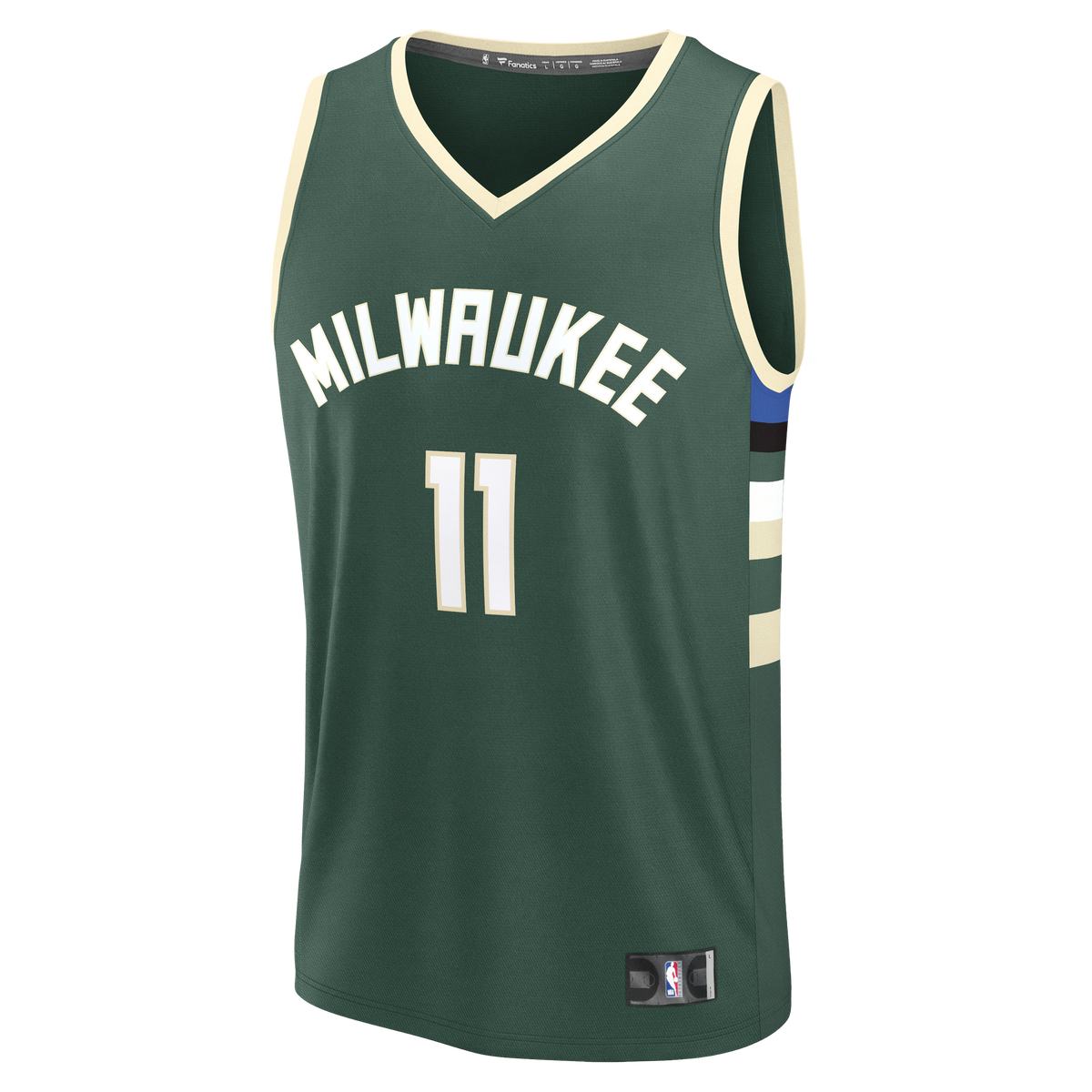 Milwaukee Bucks Tyler Herro Fanatics Hunter Green Fast Break Replica Jersey - Icon Edition for Men product image 3, provided