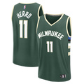 Milwaukee Bucks Tyler Herro Fanatics Hunter Green Fast Break Replica Jersey - Icon Edition for Men product image 1, provided