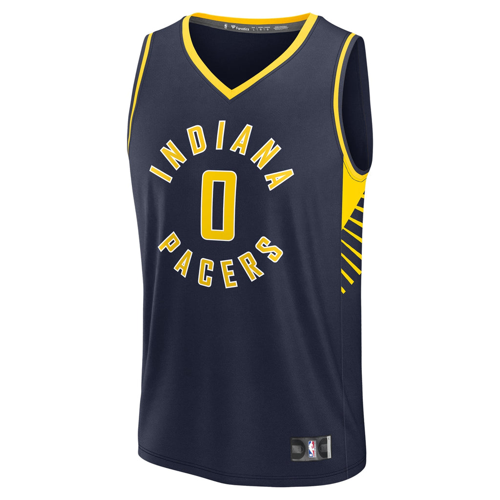 Indiana Pacers Tyrese Haliburton Fanatics Navy Fast Break Replica Jersey - Icon Edition for Men product image 3, provided