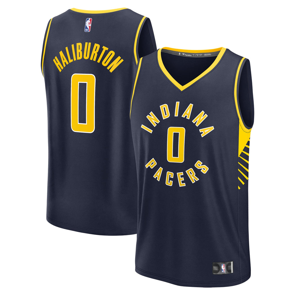 Indiana Pacers Tyrese Haliburton Fanatics Navy Fast Break Replica Jersey - Icon Edition for Men product image 1, provided