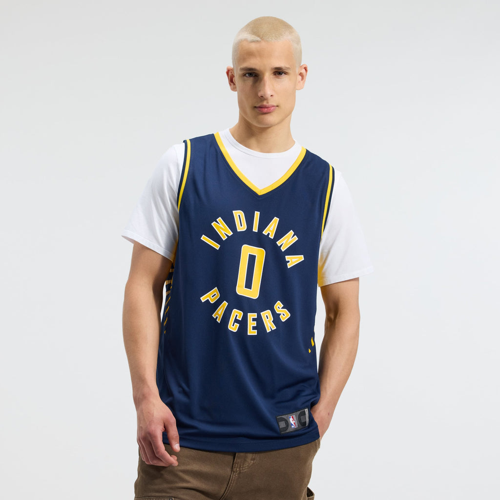 Indiana Pacers Tyrese Haliburton Fanatics Navy Fast Break Replica Jersey - Icon Edition for Men product image 3, provided