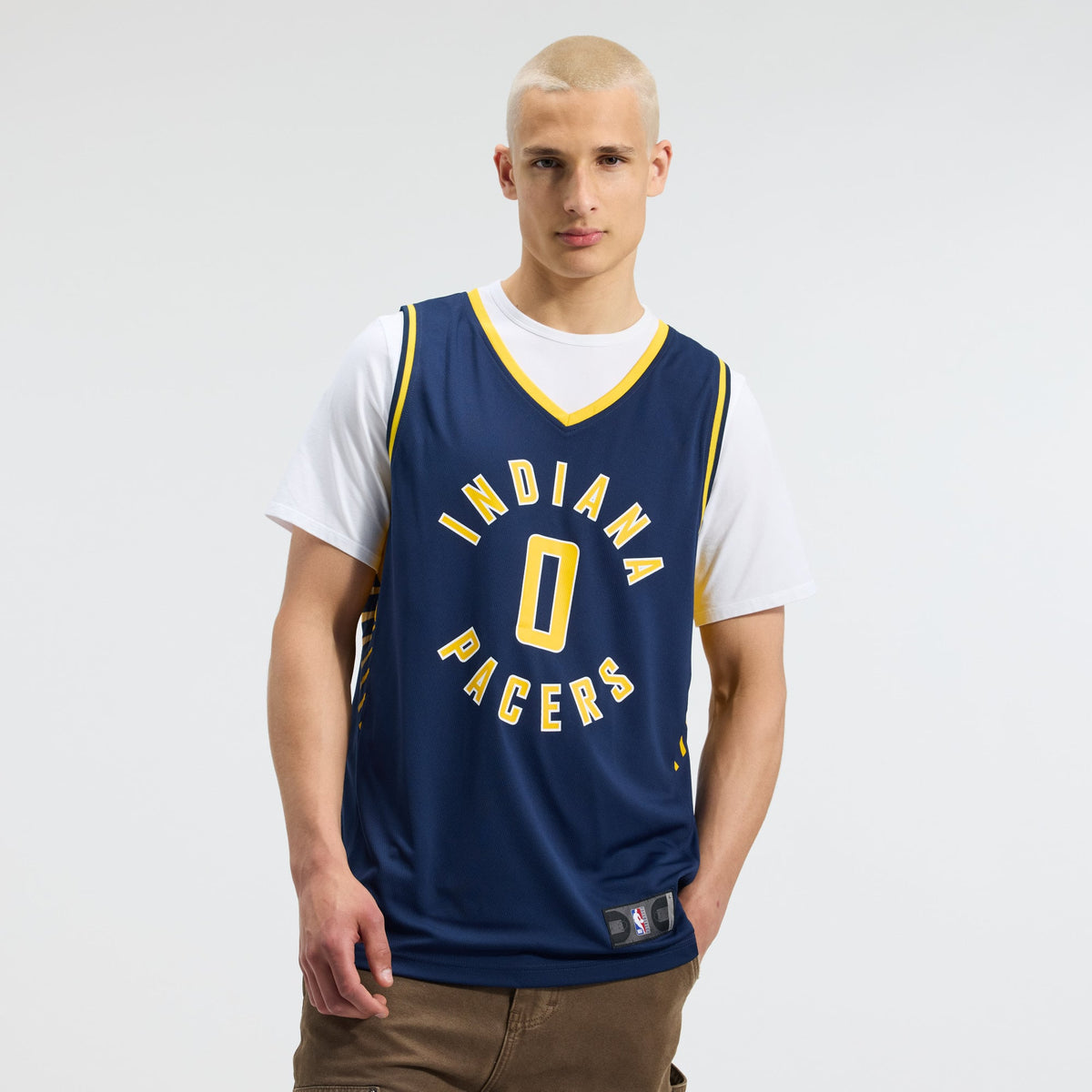 Indiana Pacers Tyrese Haliburton Fanatics Navy Fast Break Replica Jersey - Icon Edition for Men product image 3, provided