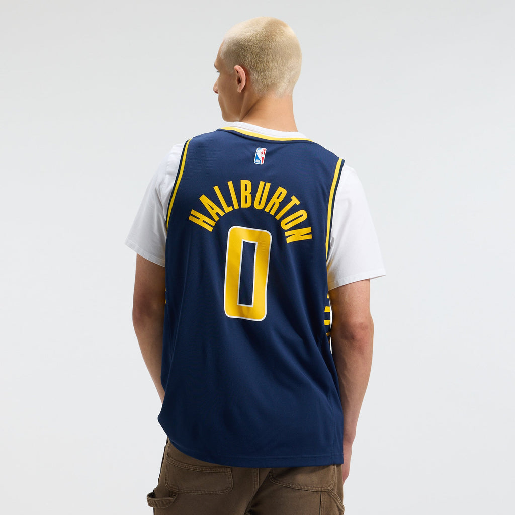 Indiana Pacers Tyrese Haliburton Fanatics Navy Fast Break Replica Jersey - Icon Edition for Men product image 4, provided