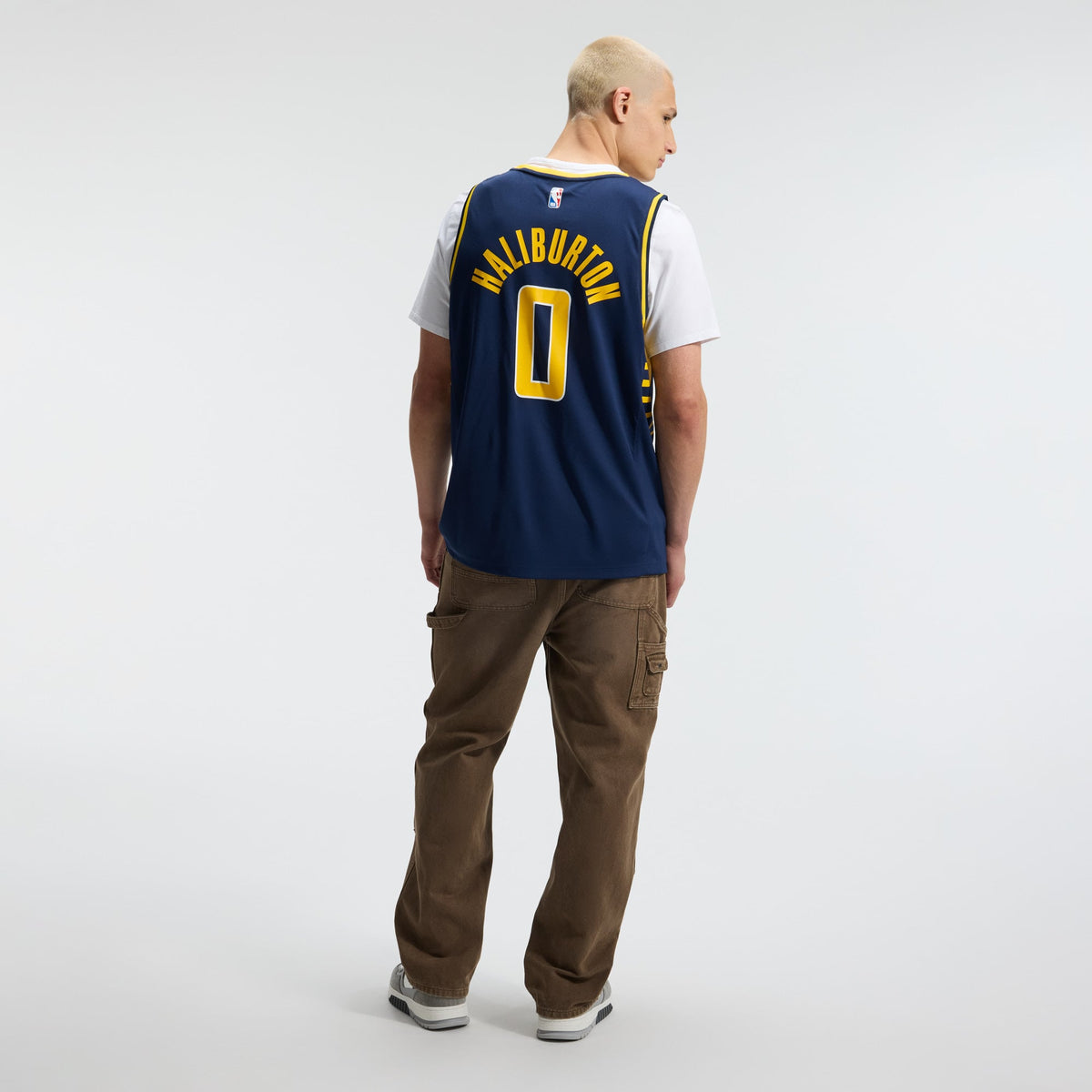 Indiana Pacers Tyrese Haliburton Fanatics Navy Fast Break Replica Jersey - Icon Edition for Men product image 6, provided