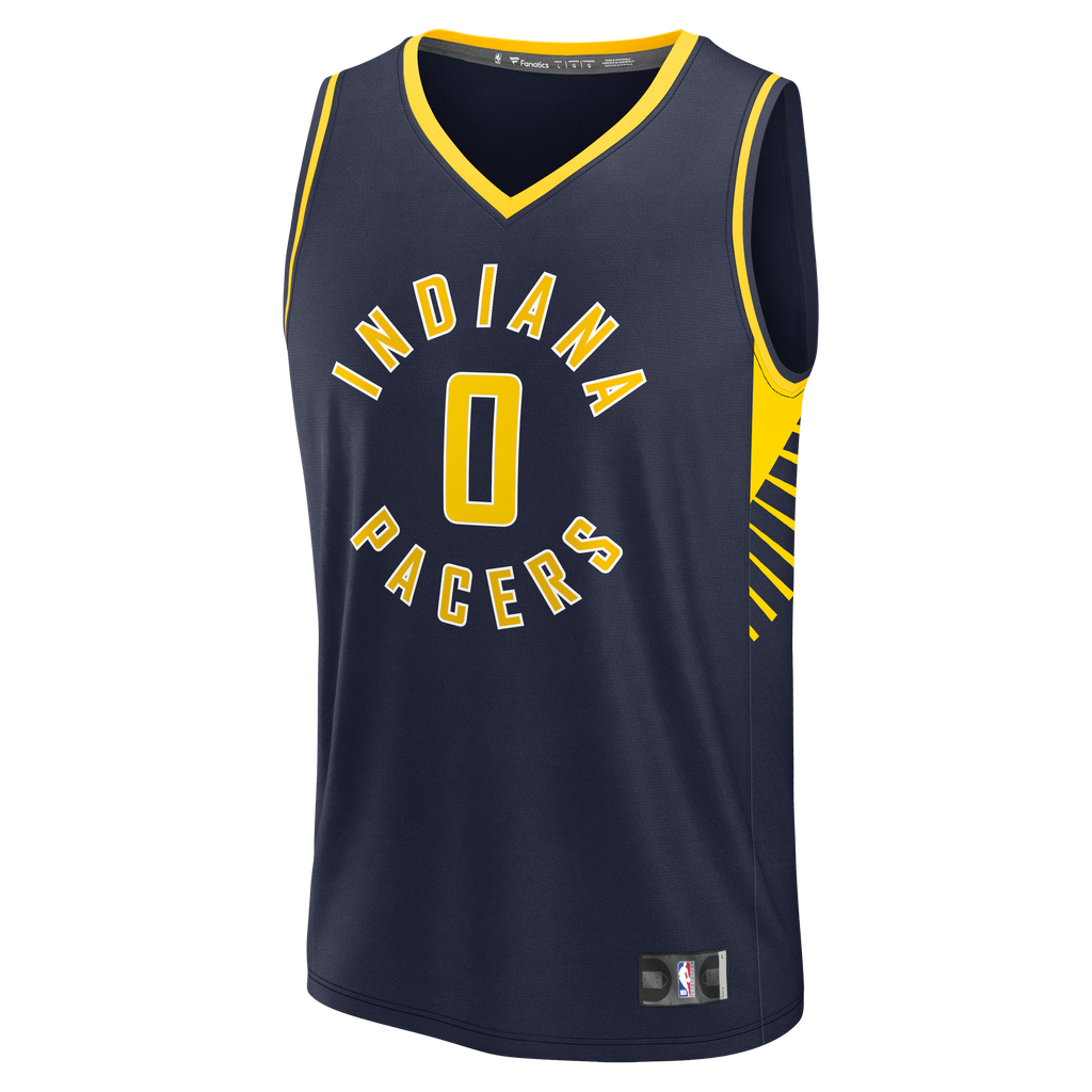 Indiana Pacers Tyrese Haliburton Fanatics Navy Fast Break Replica Jersey - Icon Edition for Men product image 7, provided