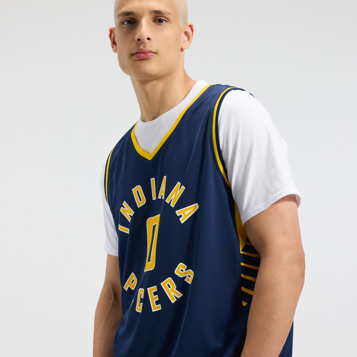 Indiana Pacers Tyrese Haliburton Fanatics Navy Fast Break Replica Jersey - Icon Edition for Men product image 9, provided
