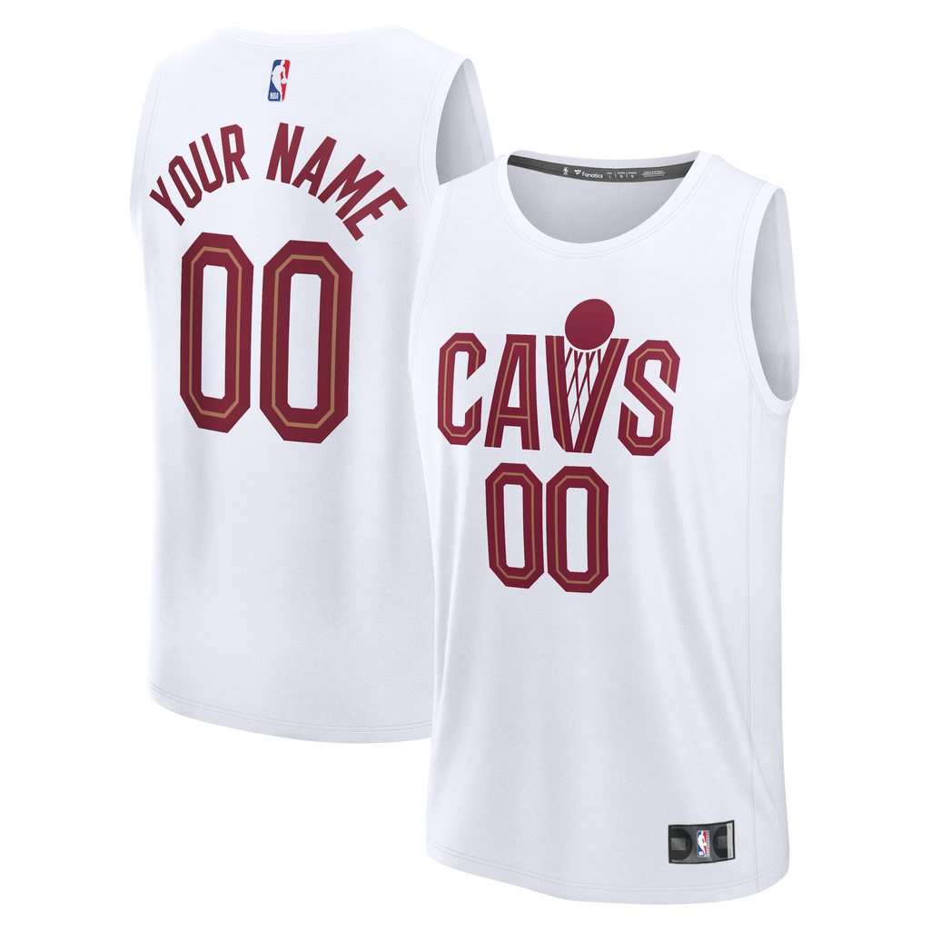 Cleveland Cavaliers Fanatics White Fast Break Custom Jersey - Icon Edition for Men product image 2, provided for visual