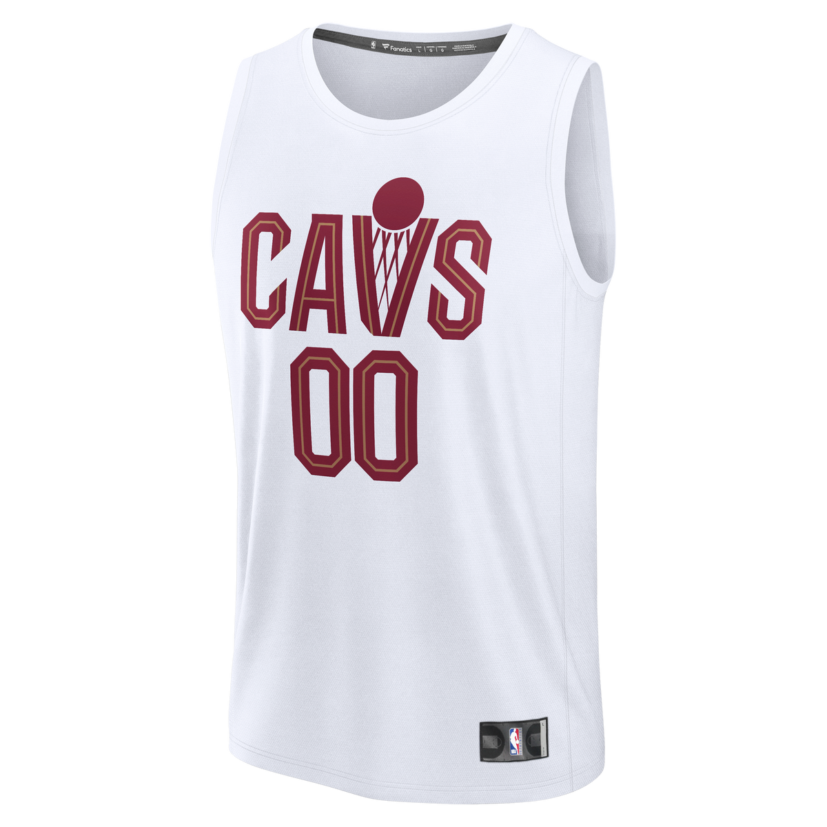 Cleveland Cavaliers Fanatics White Fast Break Custom Jersey - Icon Edition for Men product image 3, provided for visual