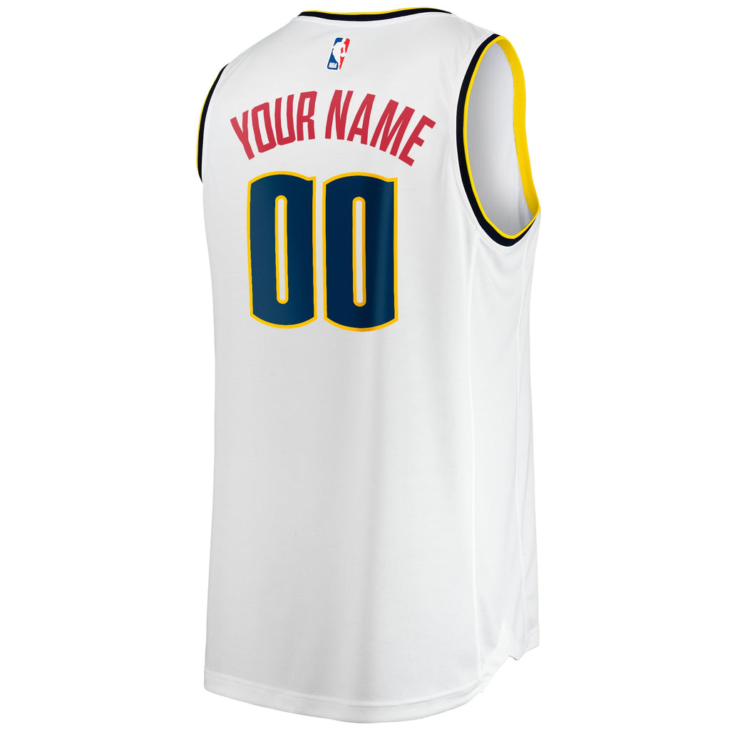 Denver Nuggets Fanatics White Fast Break Custom Replica Jersey - Association Edition for Men product image 4, provided for