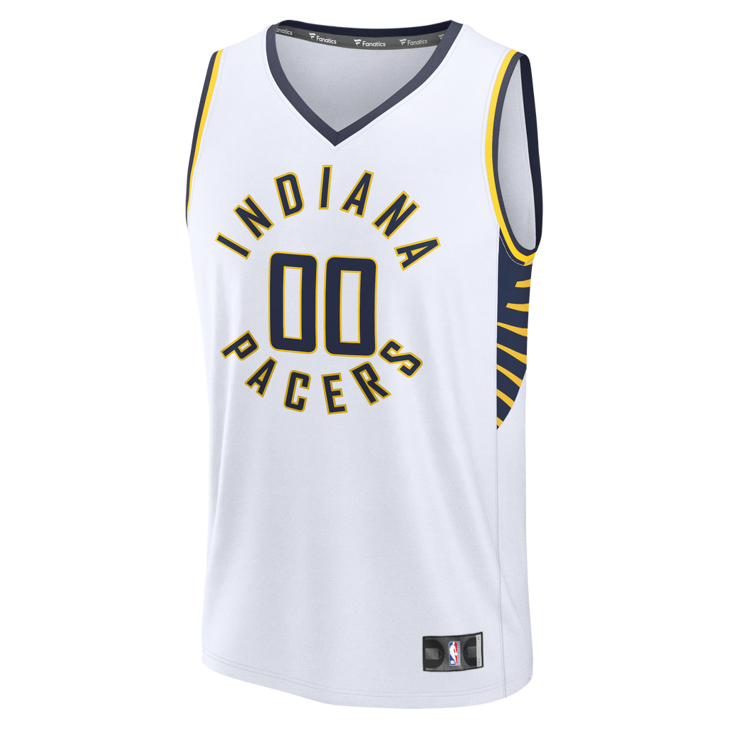 Indiana Pacers Fanatics White Fast Break Custom Jersey - Icon Edition for Men product image 3, provided for visual reference