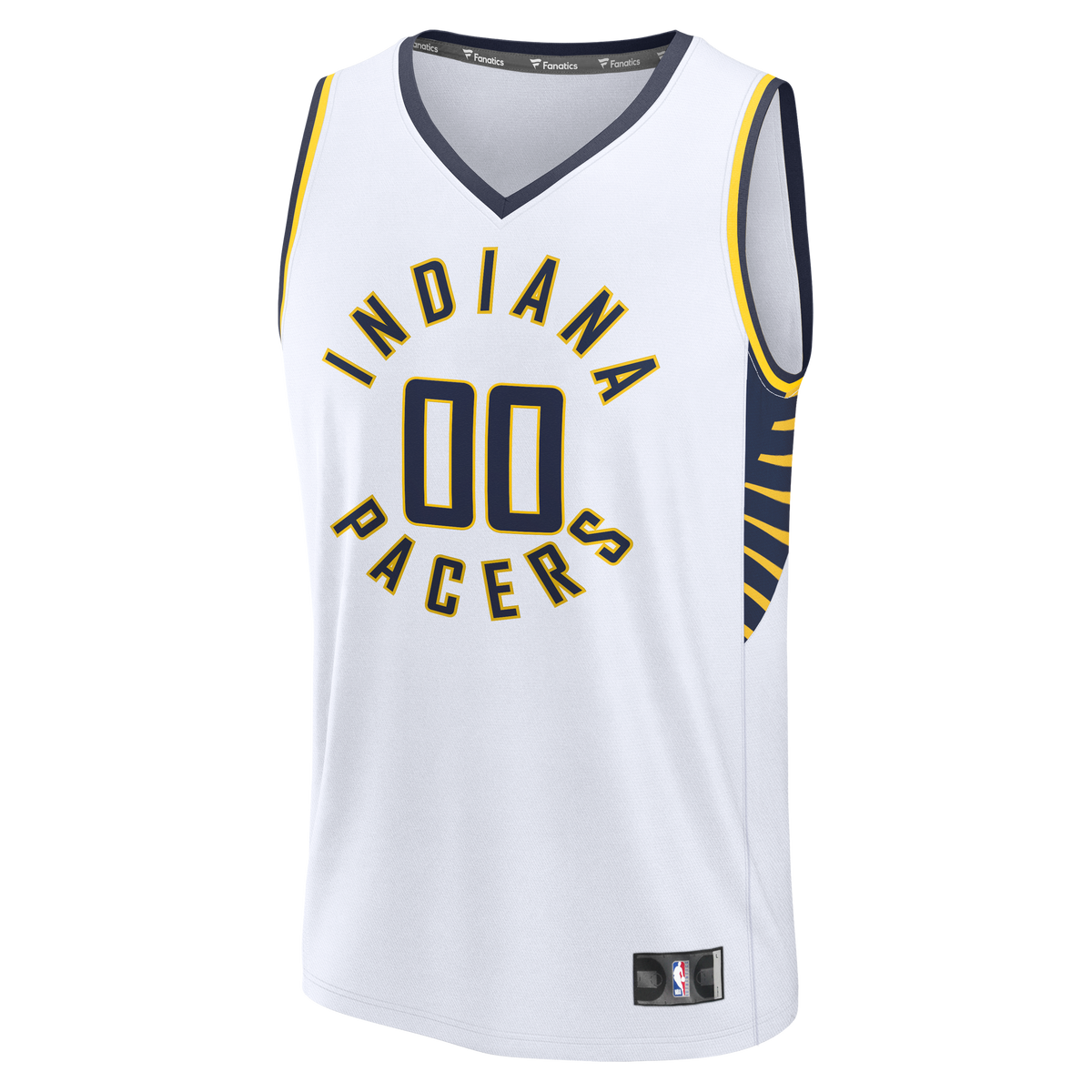 Indiana Pacers Fanatics White Fast Break Custom Jersey - Icon Edition for Men product image 3, provided for visual reference