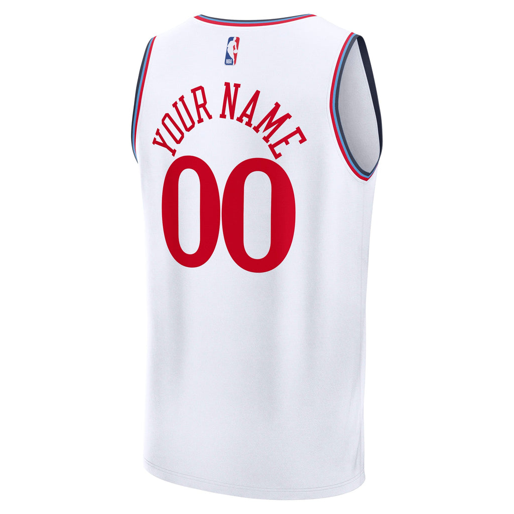LA Clippers Fanatics White Fast Break Custom Jersey - Association Edition for Men product image 4, provided for visual