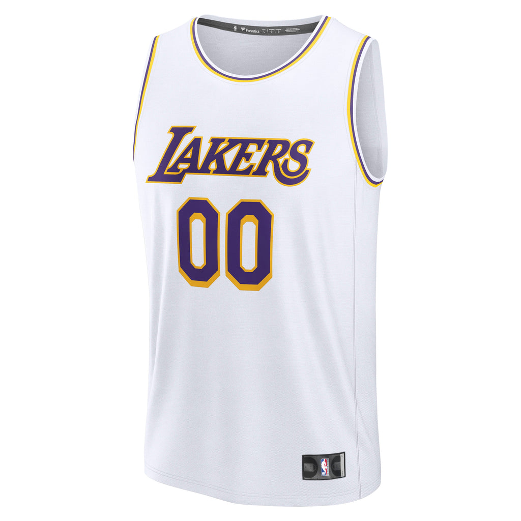 Los Angeles Lakers Fanatics White Fast Break Custom Replica Jersey - Association Edition for Men product image 3, provided