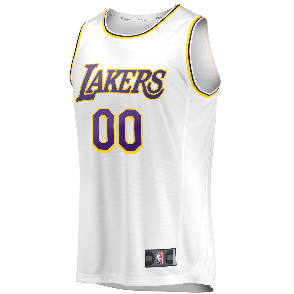Los Angeles Lakers Fanatics White Fast Break Custom Replica Jersey - Association Edition for Men product image 3, provided