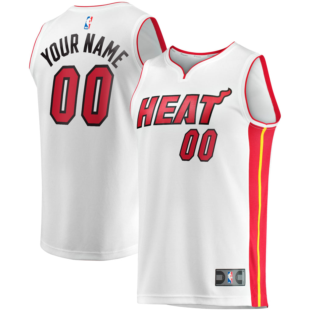 Miami Heat Fanatics White Fast Break Custom Replica Jersey - Association Edition for Men product image 1, provided for
