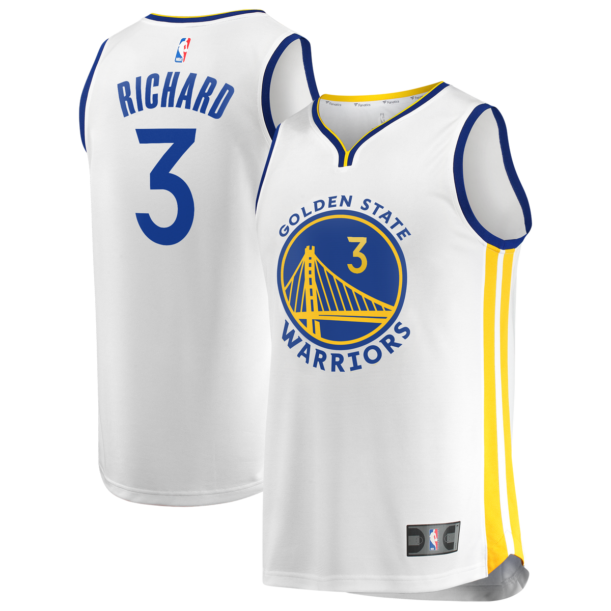 Golden State Warriors Will Richard Fanatics White Fast Break Replica Player Jersey - Association Edition for Men product