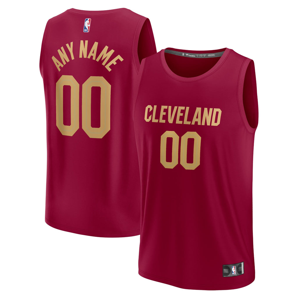 Cleveland Cavaliers Fanatics Wine Fast Break Custom Jersey - Icon Edition for Men product image 1, provided for visual