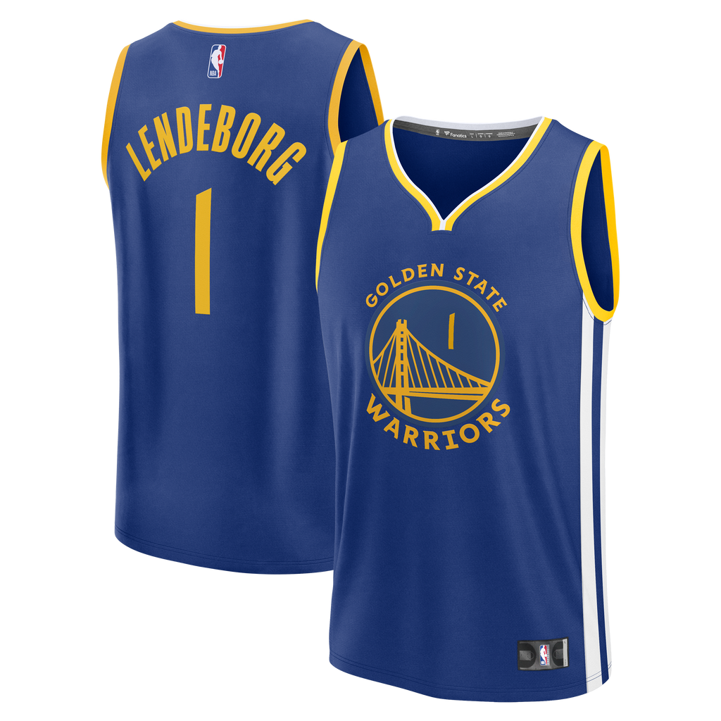 Golden State Warriors Yaxel Lendeborg Fanatics Royal 2026 NBA Draft First Round Pick Fast Break Jersey - Icon Edition for