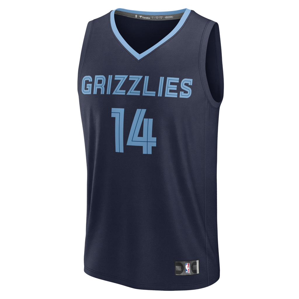 Memphis Grizzlies Zach Edey Fanatics Navy Fast Break Replica Jersey - Icon Edition for Men product image 3, provided for