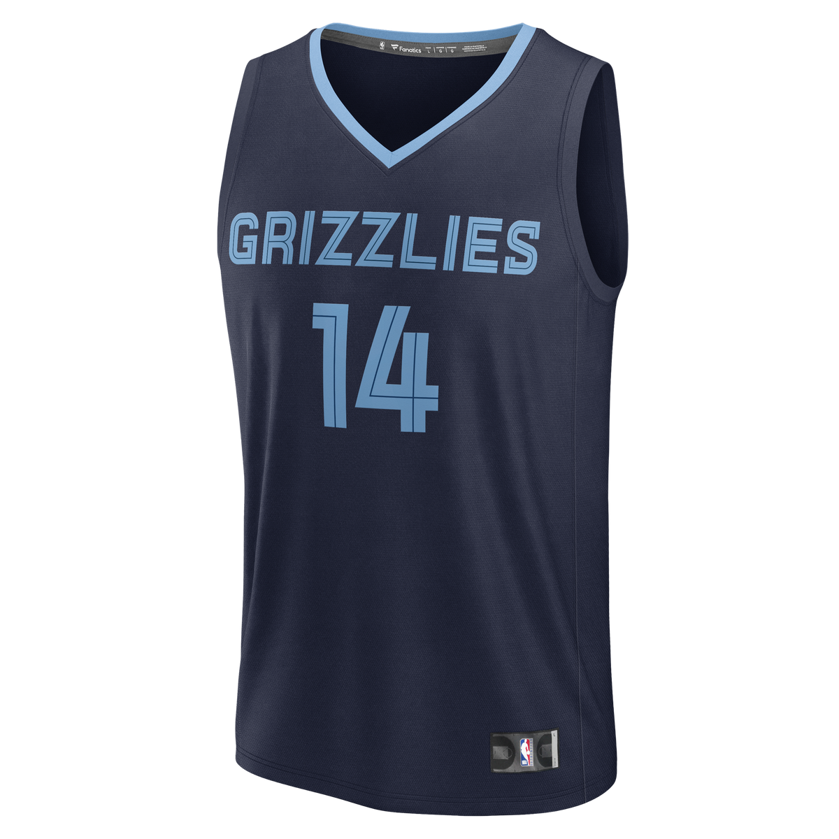 Memphis Grizzlies Zach Edey Fanatics Navy Fast Break Replica Jersey - Icon Edition for Men product image 3, provided for