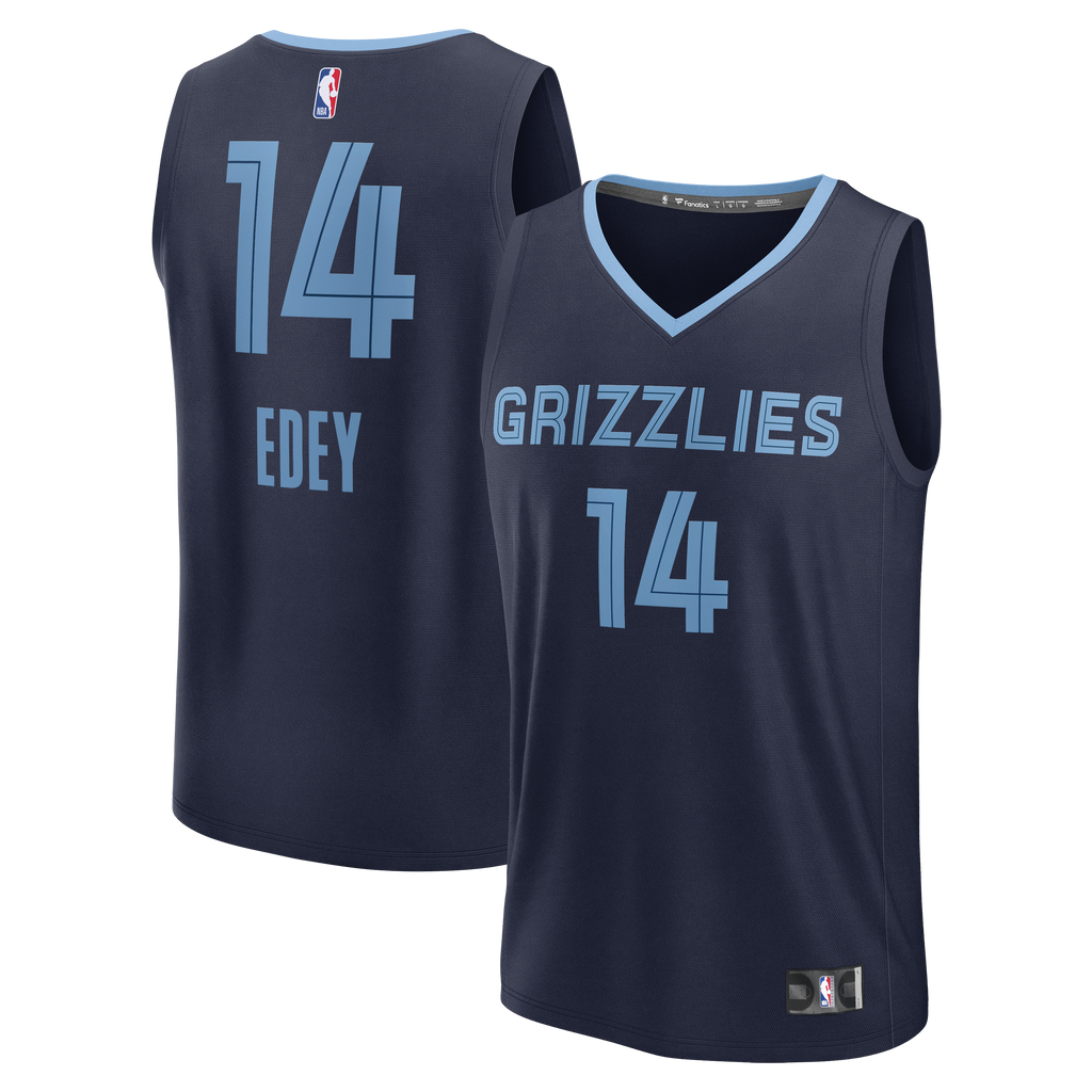 Memphis Grizzlies Zach Edey Fanatics Navy Fast Break Replica Jersey - Icon Edition for Men product image 1, provided for