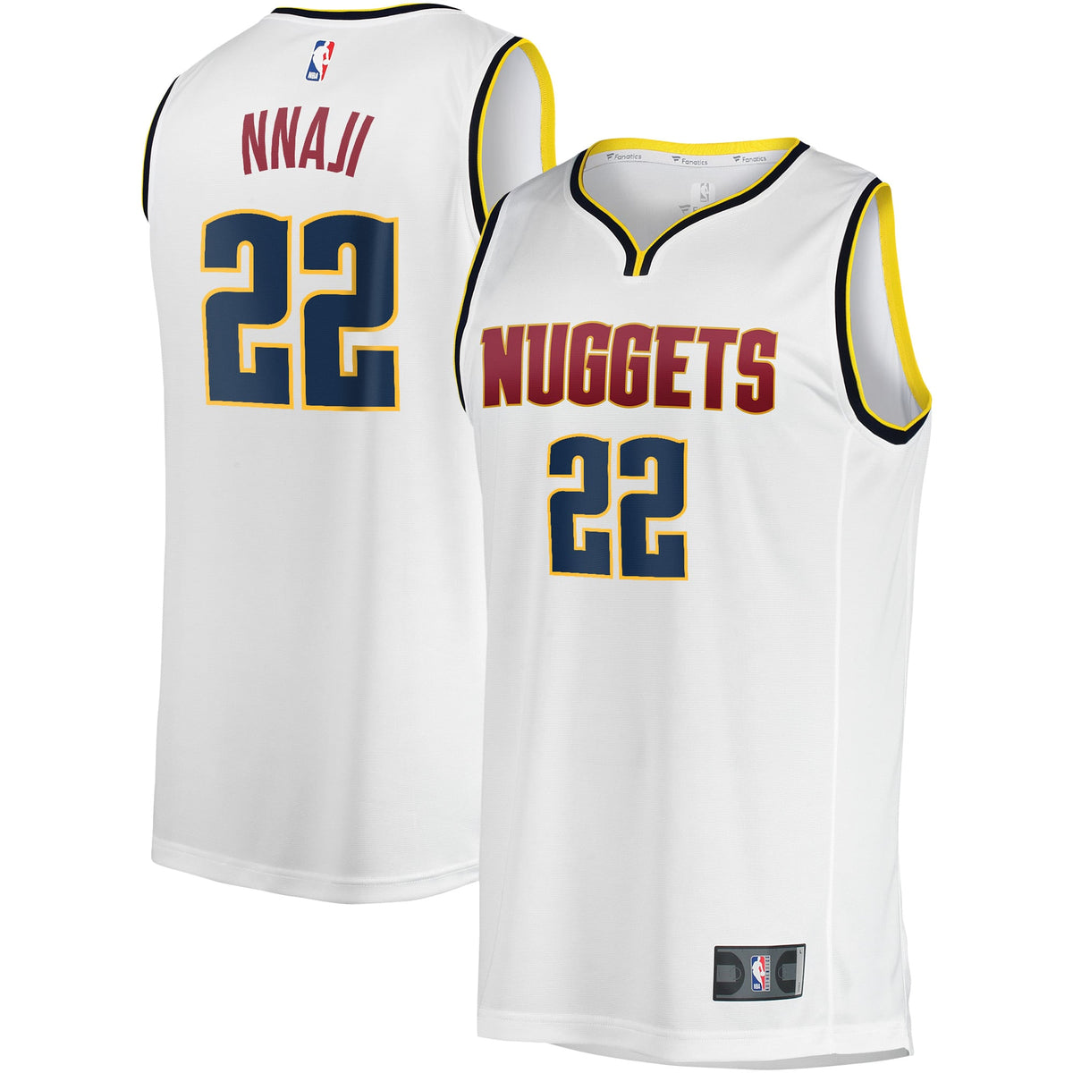 Denver Nuggets Zeke Nnaji Fanatics White Fast Break Player Jersey - Association Edition for Men product image 2, provided