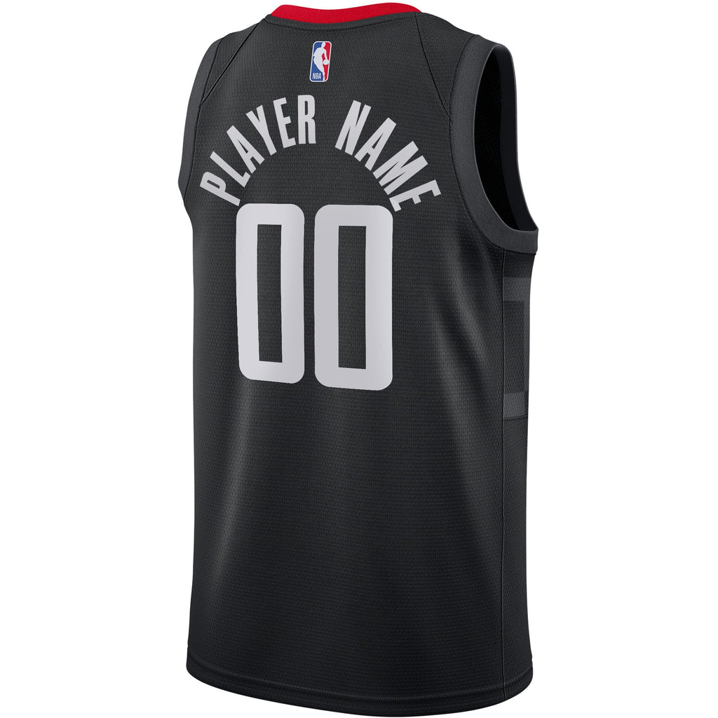 Houston Rockets Jordan Brand Black Swingman Custom Jersey - Statement Edition for Men product image 4, provided for visual