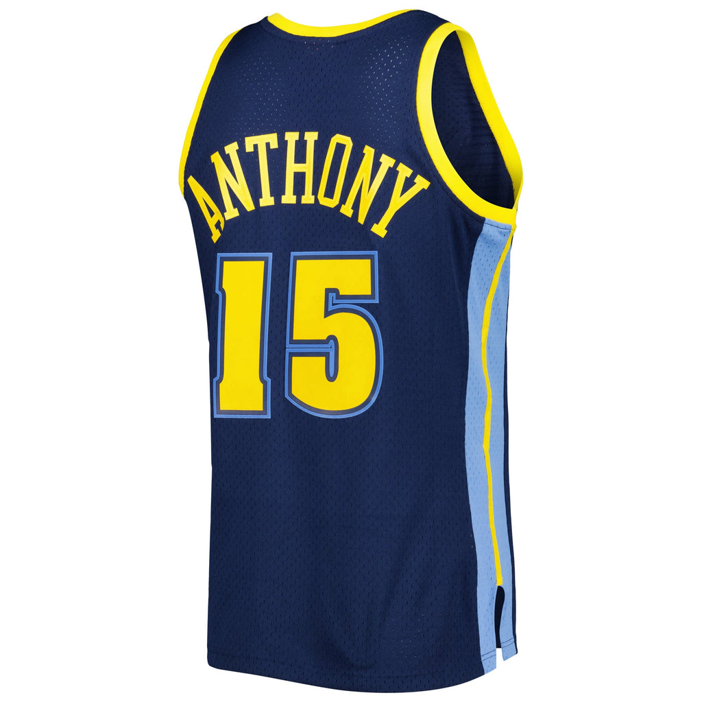Denver Nuggets Carmelo Anthony Mitchell & Ness Navy Hardwood Classics Swingman Jersey for Men product image 4, provided for