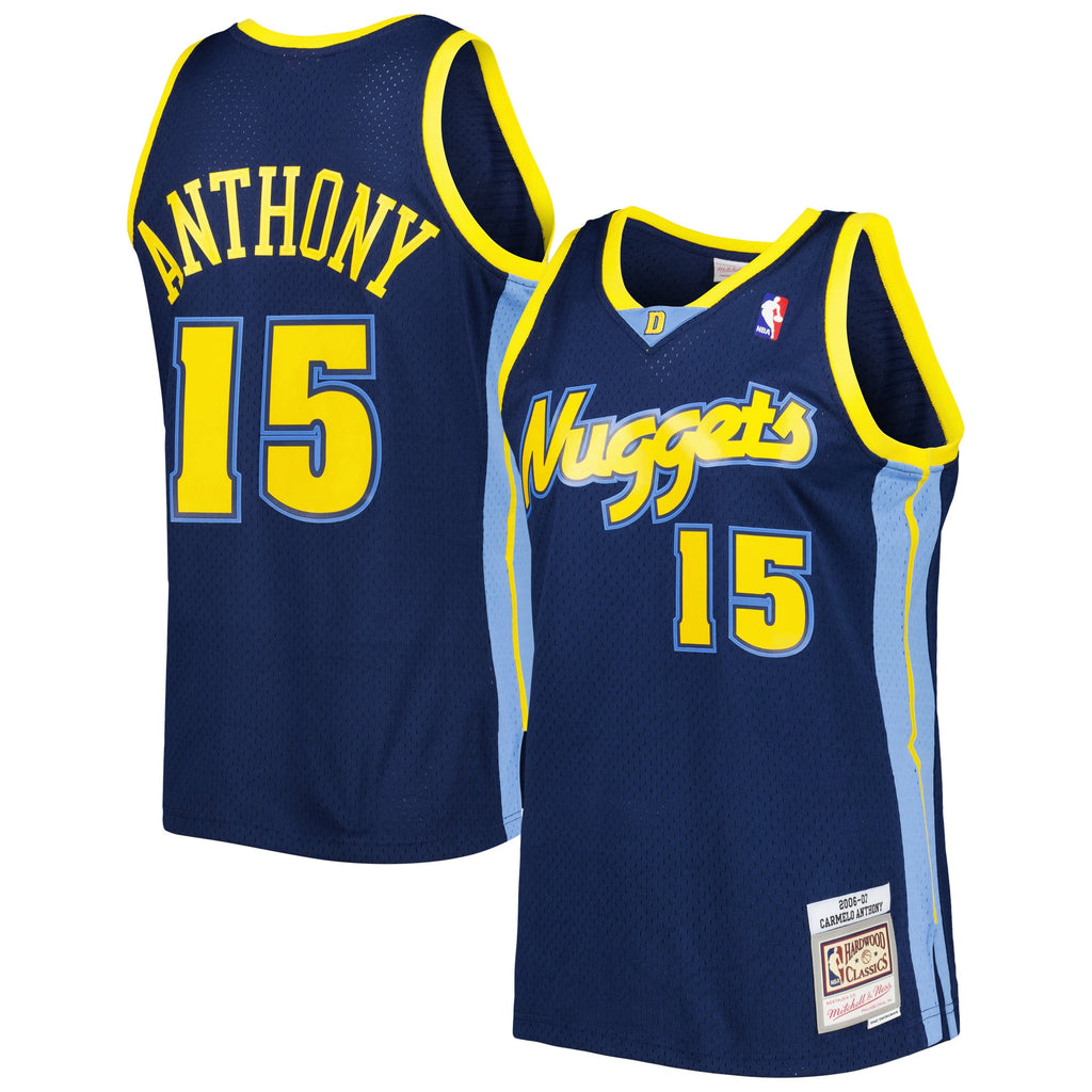 Denver Nuggets Carmelo Anthony Mitchell & Ness Navy Hardwood Classics Swingman Jersey for Men product image 1, provided for