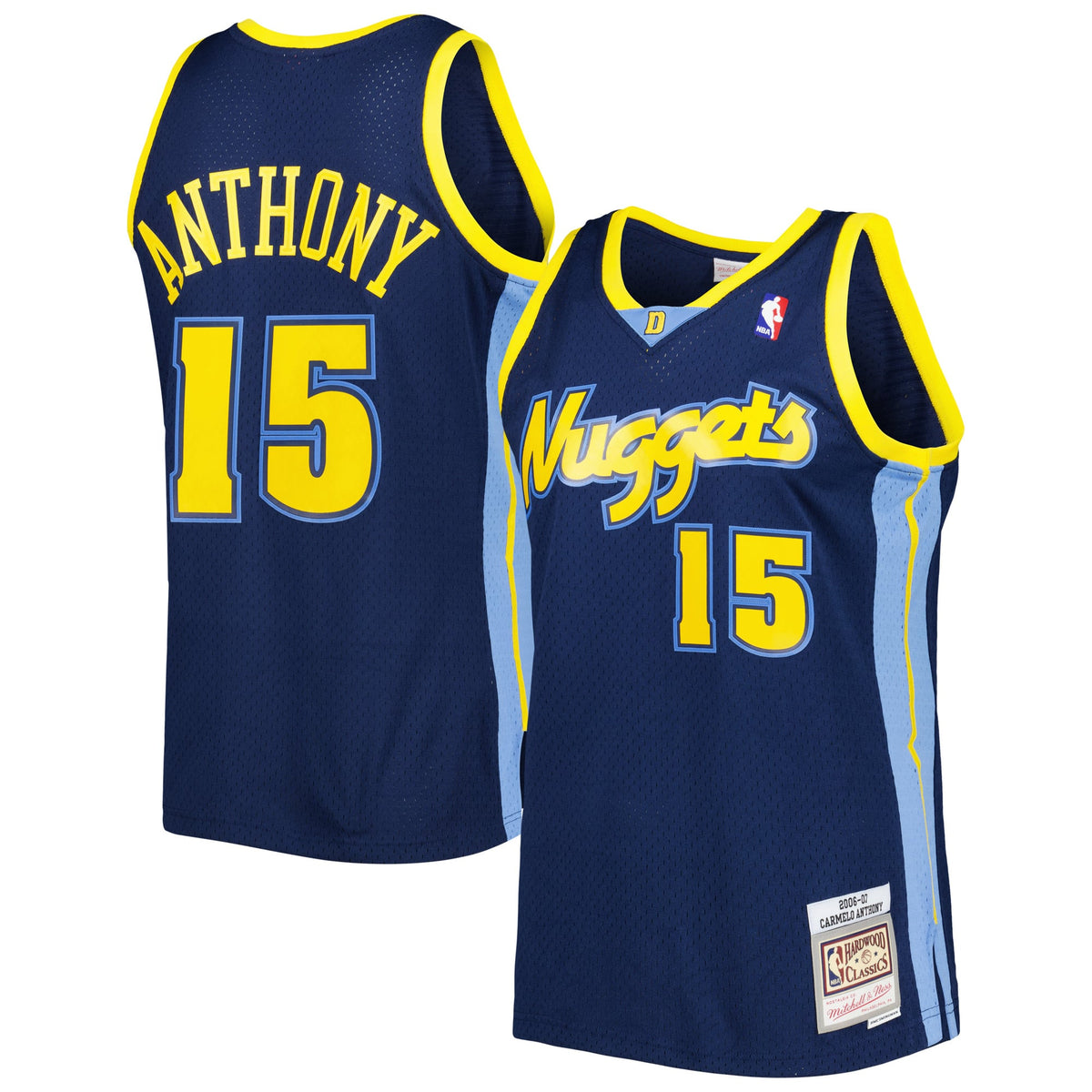 Denver Nuggets Carmelo Anthony Mitchell & Ness Navy Hardwood Classics Swingman Jersey for Men product image 1, provided for