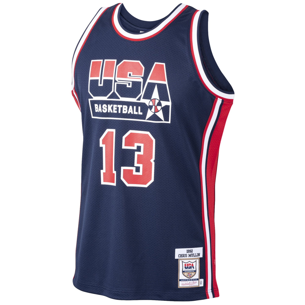 USA Basketball Chris Mullin Mitchell & Ness Navy 1992 Dream Team Authentic Jersey for Men product image 3, provided for