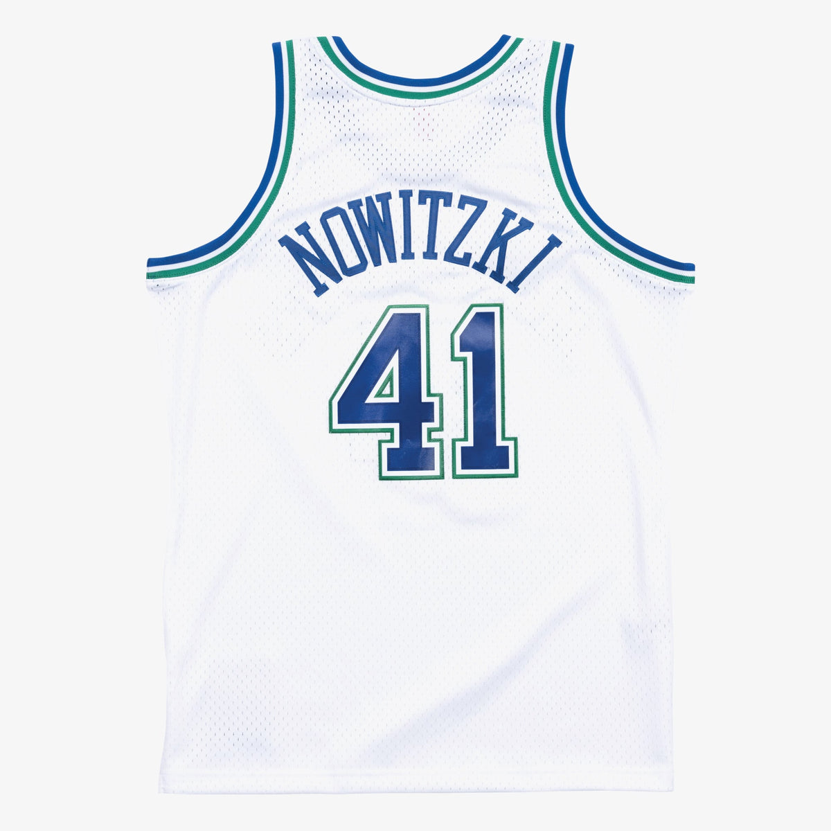 Dallas Mavericks Dirk Nowitzki Mitchell & Ness White 1998-99 Hardwood Classics Swingman Jersey for Men product image 3,