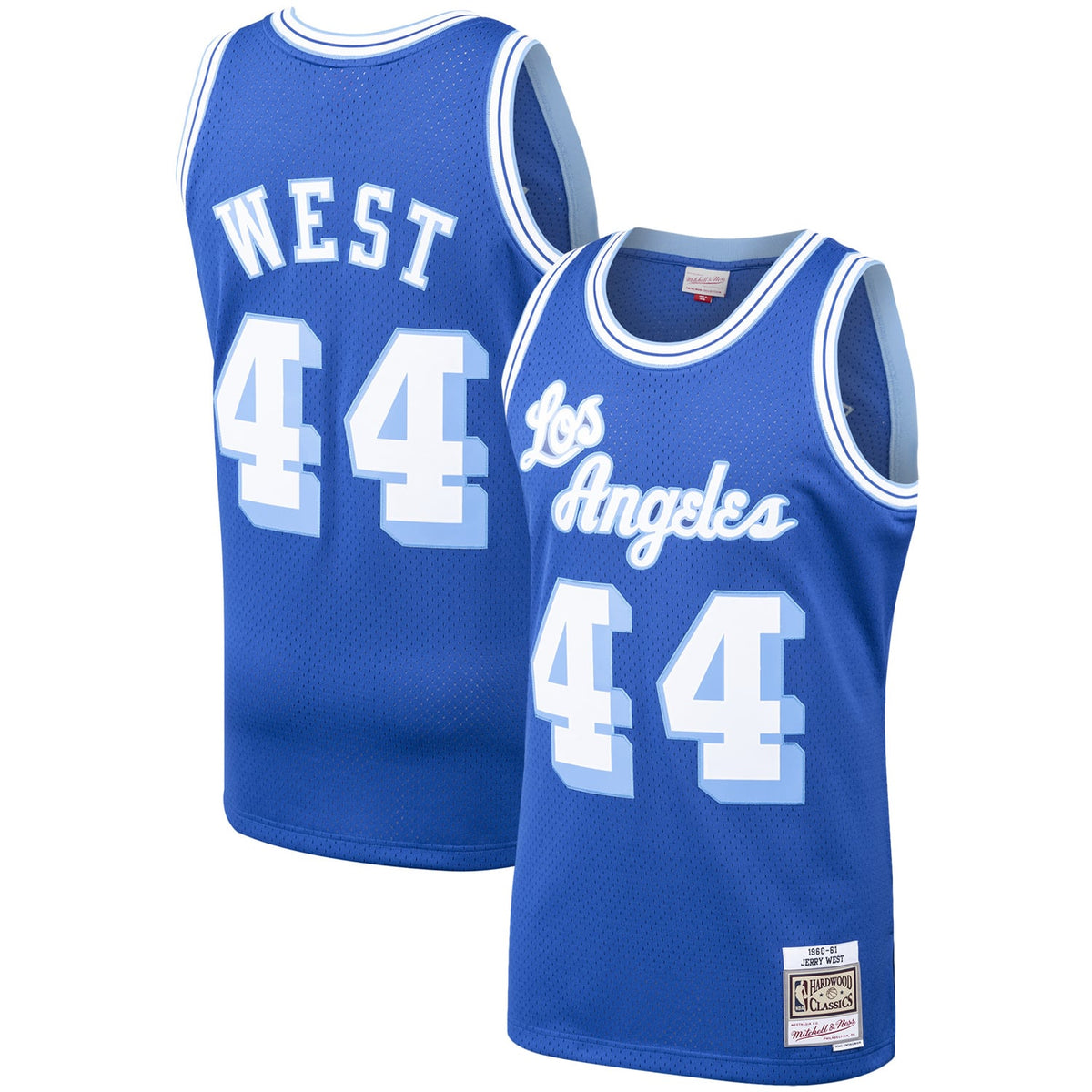 Los Angeles Lakers Jerry West Mitchell & Ness Royal Hardwood Classics Swingman Jersey for Men product image 2, provided for