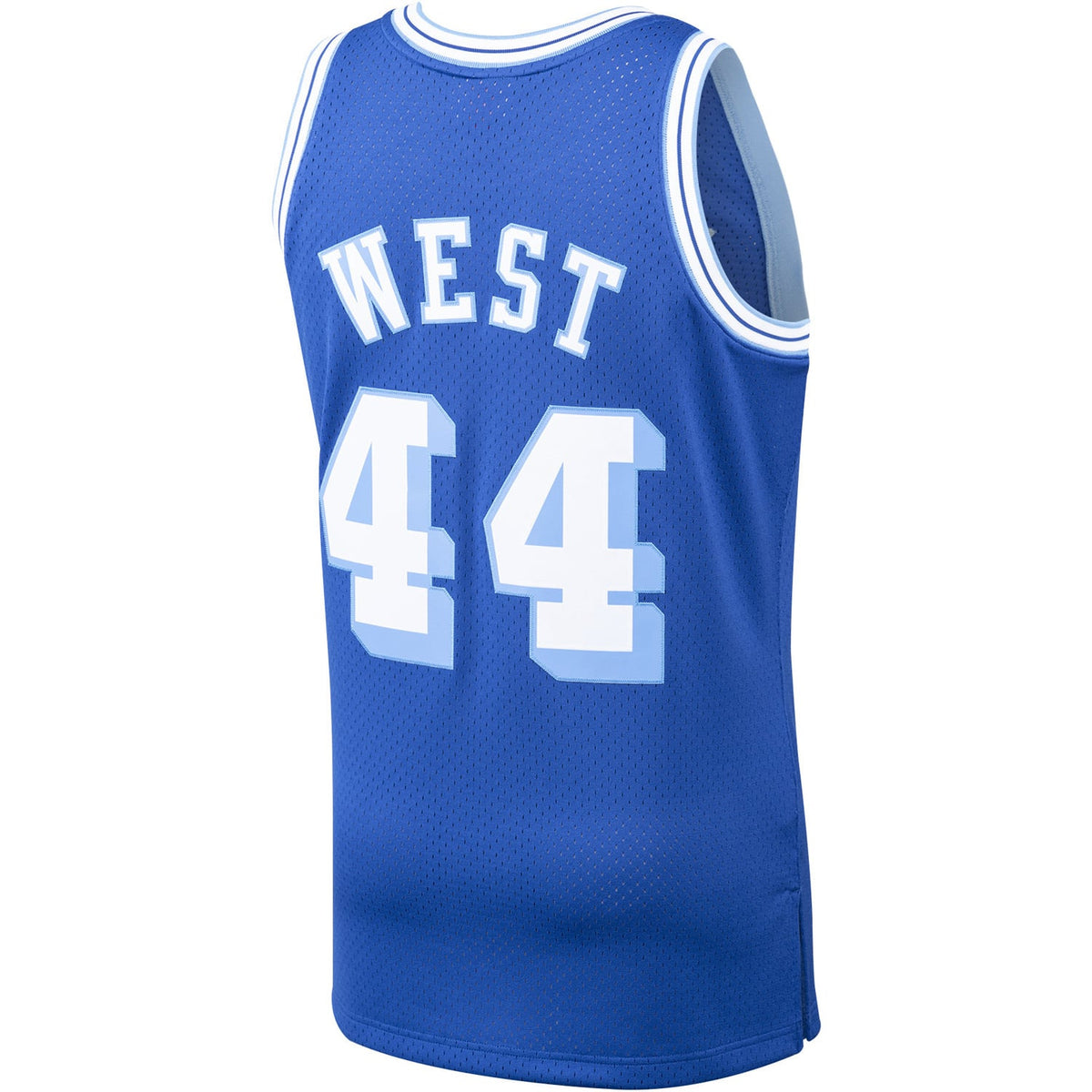 Los Angeles Lakers Jerry West Mitchell & Ness Royal Hardwood Classics Swingman Jersey for Men product image 4, provided for
